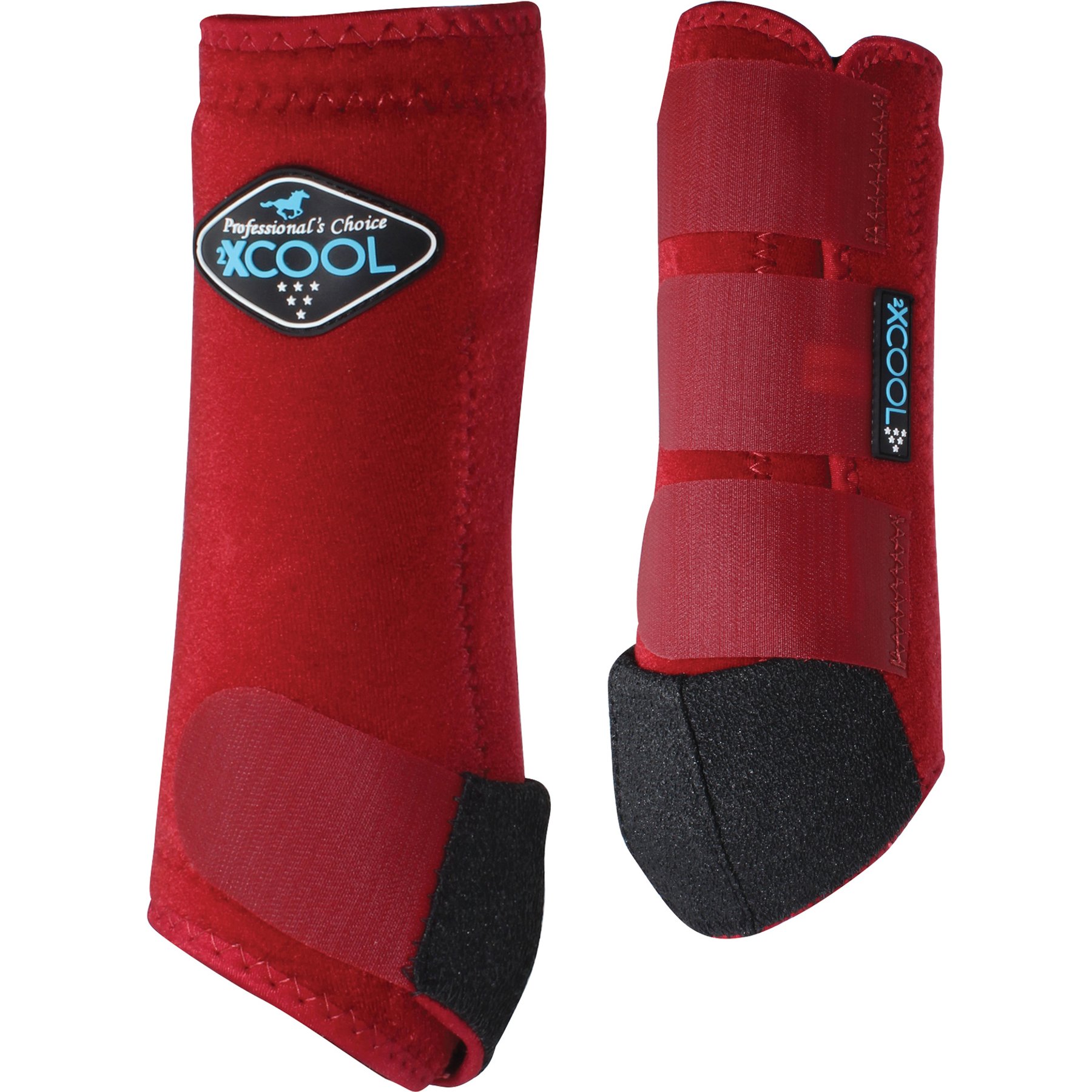 Professional's Choice 2XCool Sports Medicine Horse Boot, Fronts, Crimson, Small, 2 count