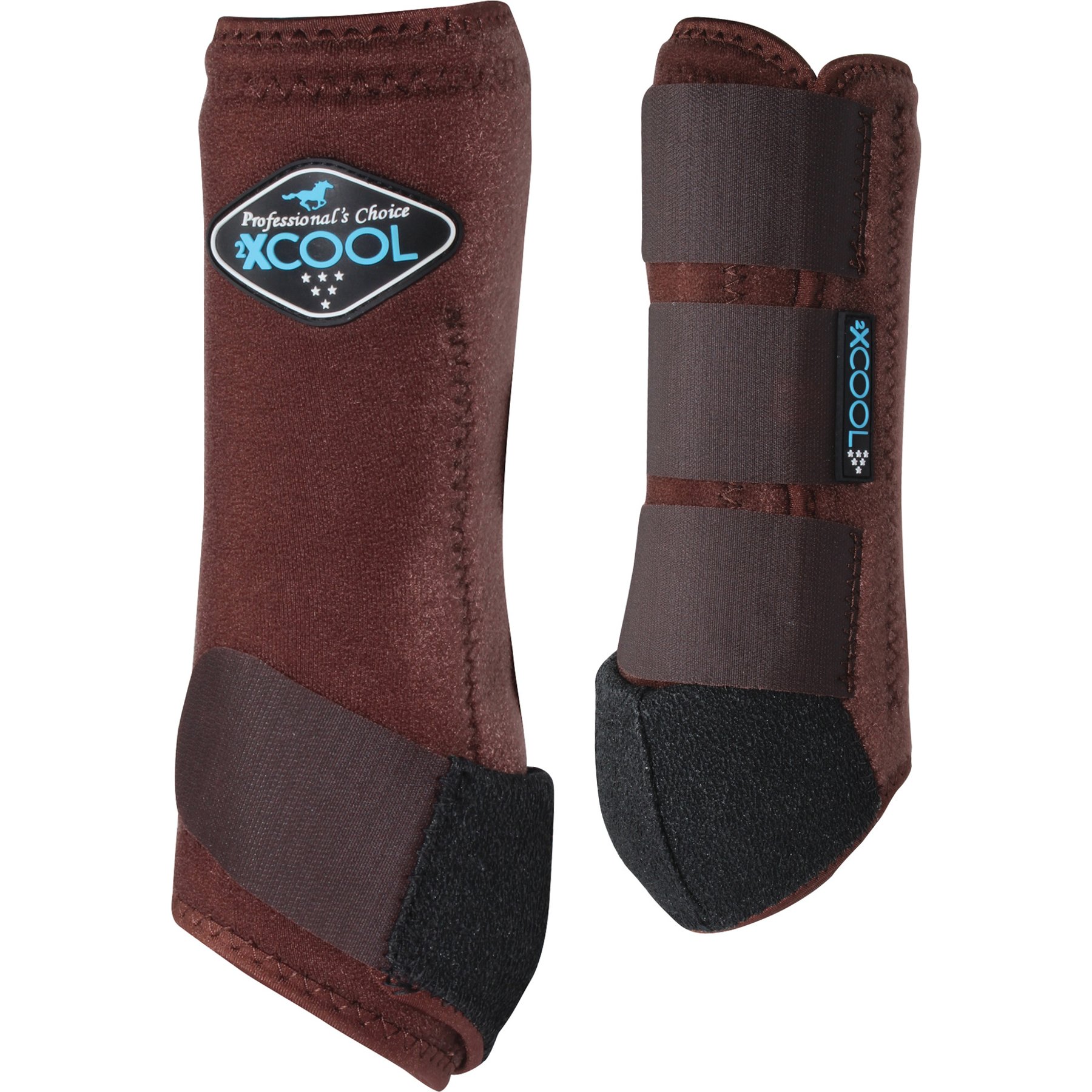 Professional's Choice 2XCool Sports Medicine Horse Boot, Fronts, Chocolate, Medium, 2 count