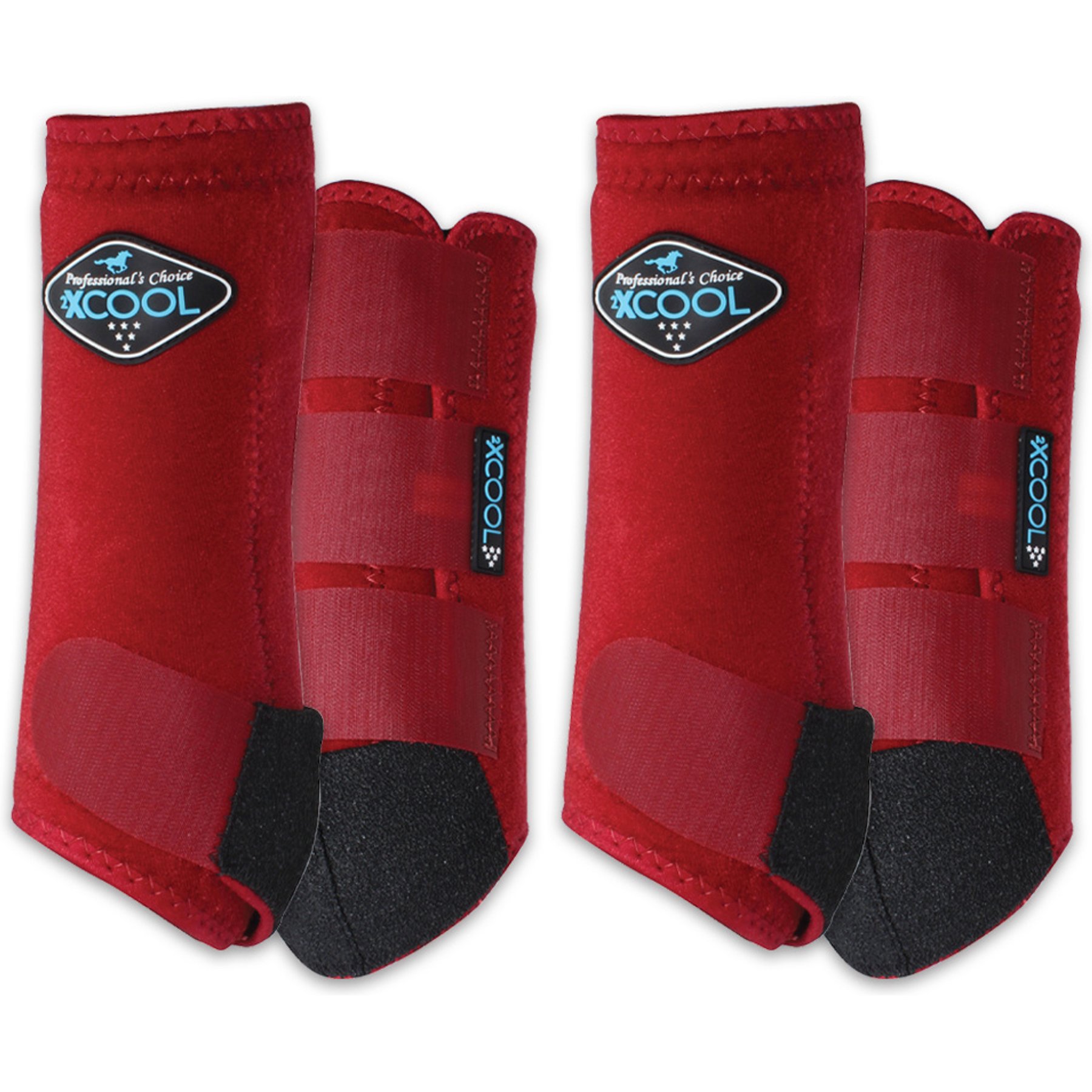 Professional's Choice 2XCool Sports Medicine Horse Boot, Crimson, Medium, 4 count