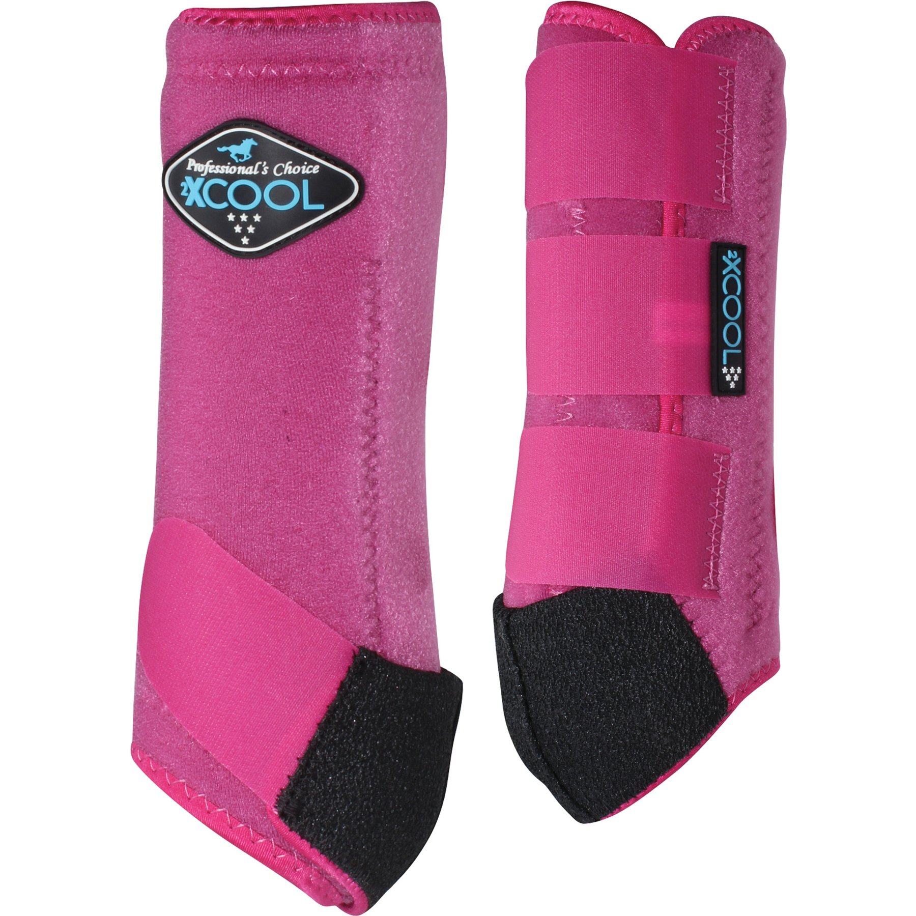 Professional's Choice 2XCool Sports Medicine Horse Boot, Fronts, Raspberry, Large, 2 count