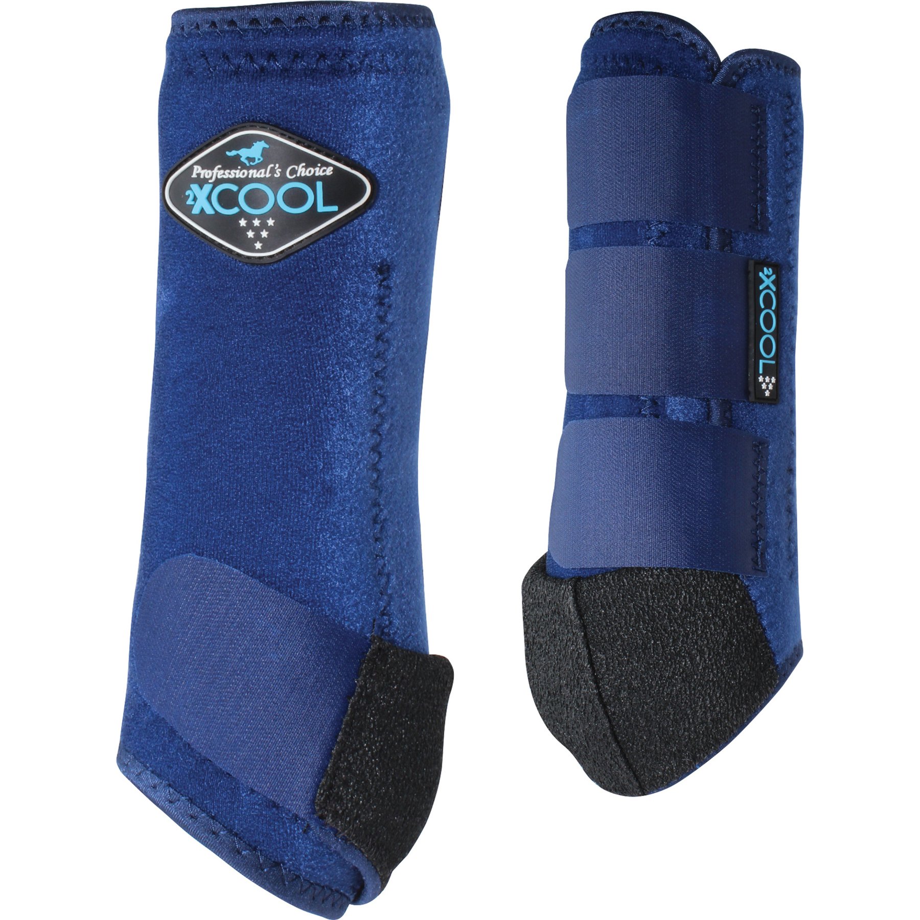 Professional's Choice 2XCool Sports Medicine Horse Boot, Fronts, Navy, Small, 2 count