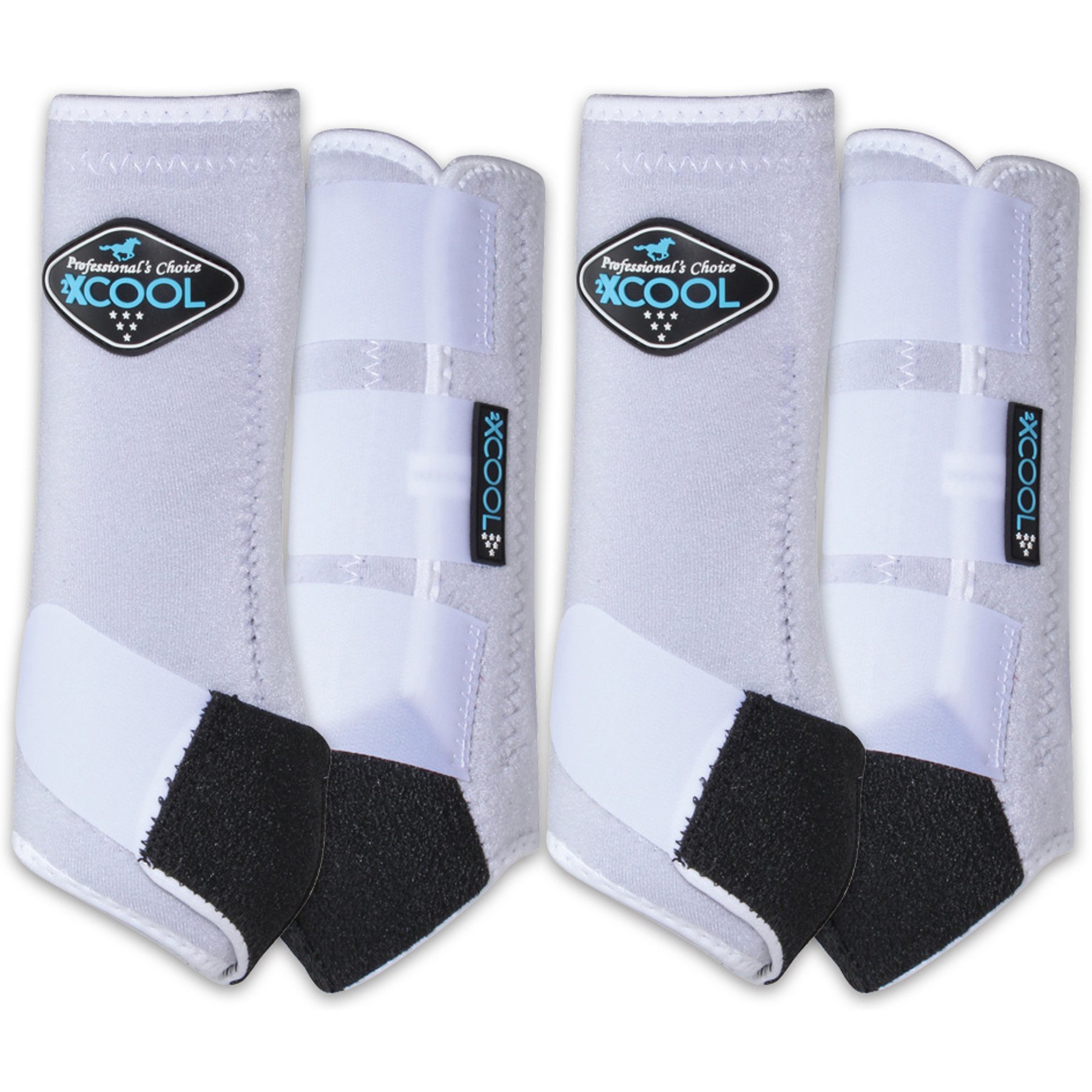 Professional's Choice 2XCool Sports Medicine Horse Boot, White, Large, 4 count