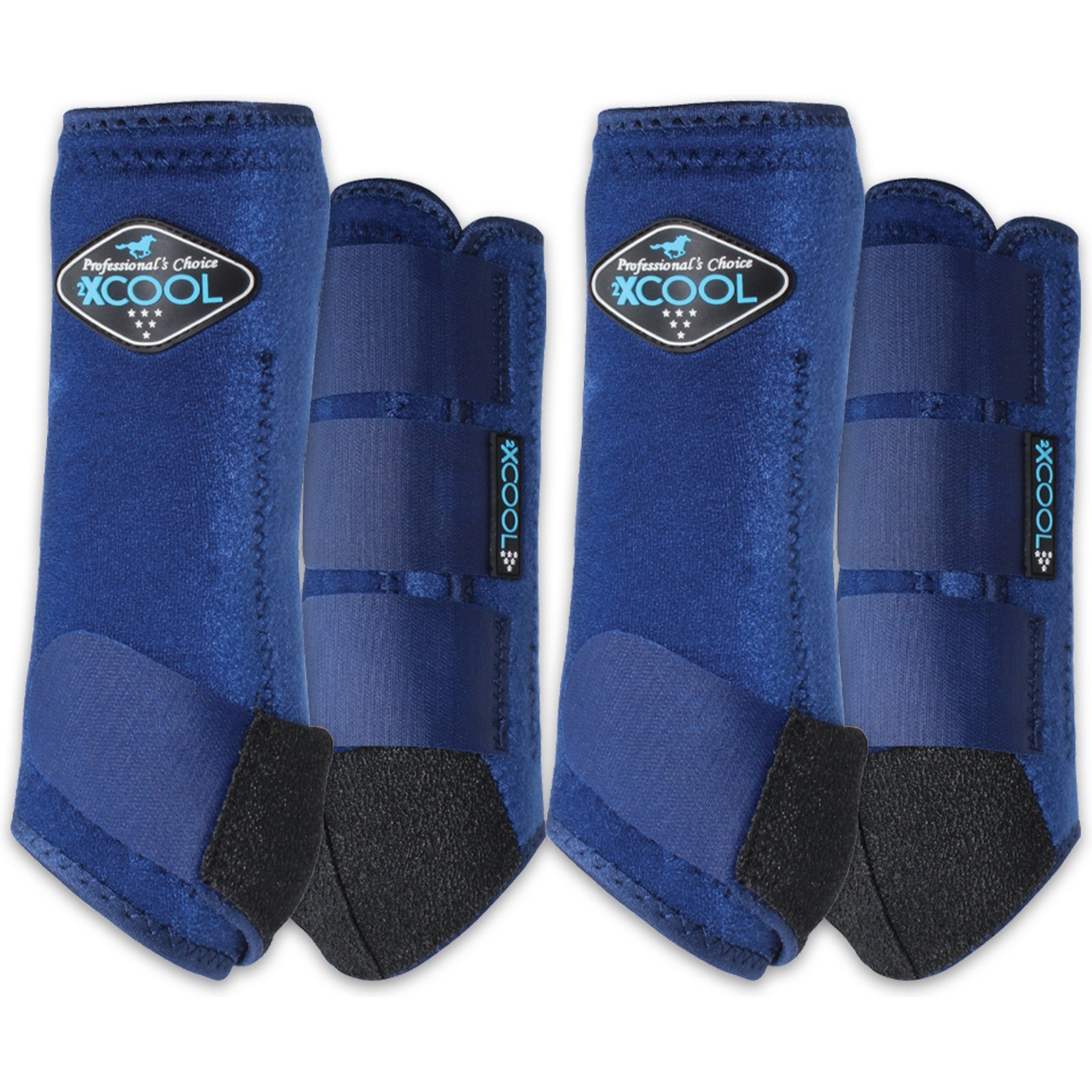 Professional's Choice 2XCool Sports Medicine Horse Boot, Navy, Medium, 4 count