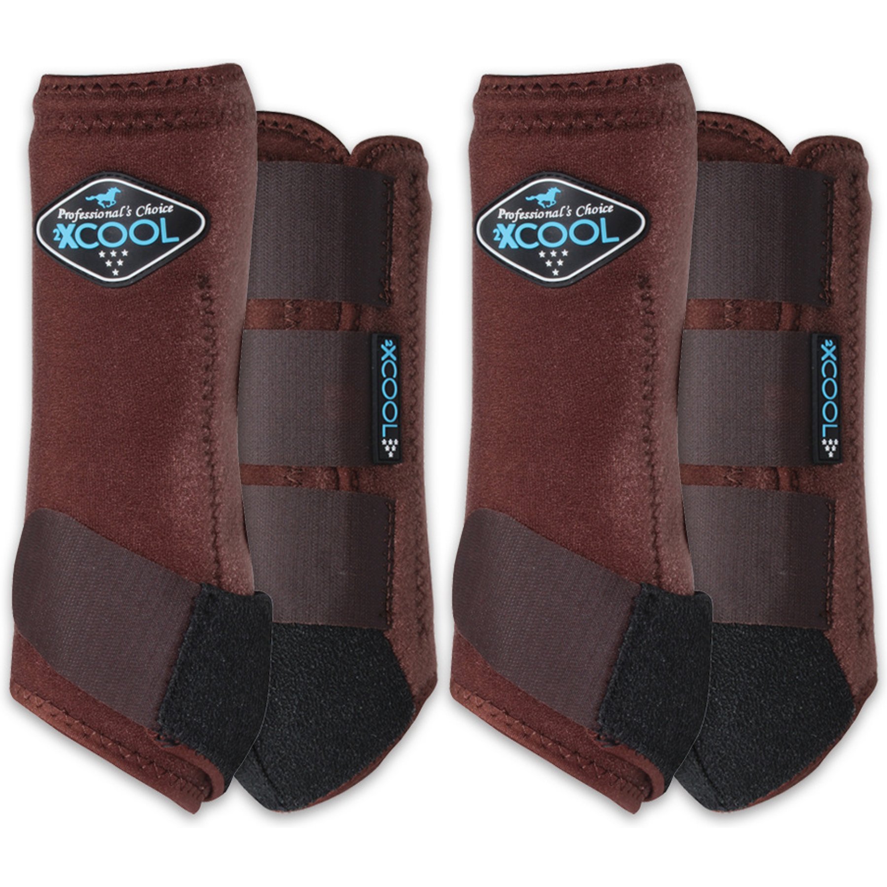 Professional's Choice 2XCool Sports Medicine Horse Boot, Chocolate, Large, 4 count