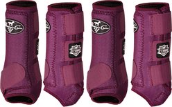 Professional's Choice Strike Sports Medicine Horse Boot, Wine, Large, 4 count