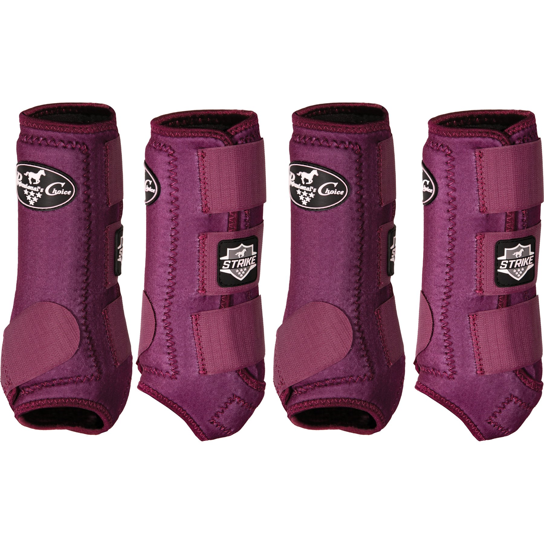 Professional's Choice Strike Sports Medicine Horse Boot, Wine, Large, 4 count