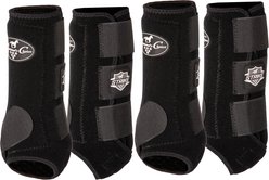 Professional's Choice Strike Sports Medicine Horse Boot, Black, Medium, 4 count