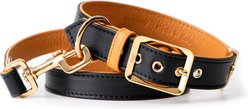 myfamily Hermitage Leather Dog Collar, Black/Tan, XX-Large: 19 to 23 -in neck, 1.25-in wide slide 2 of 4