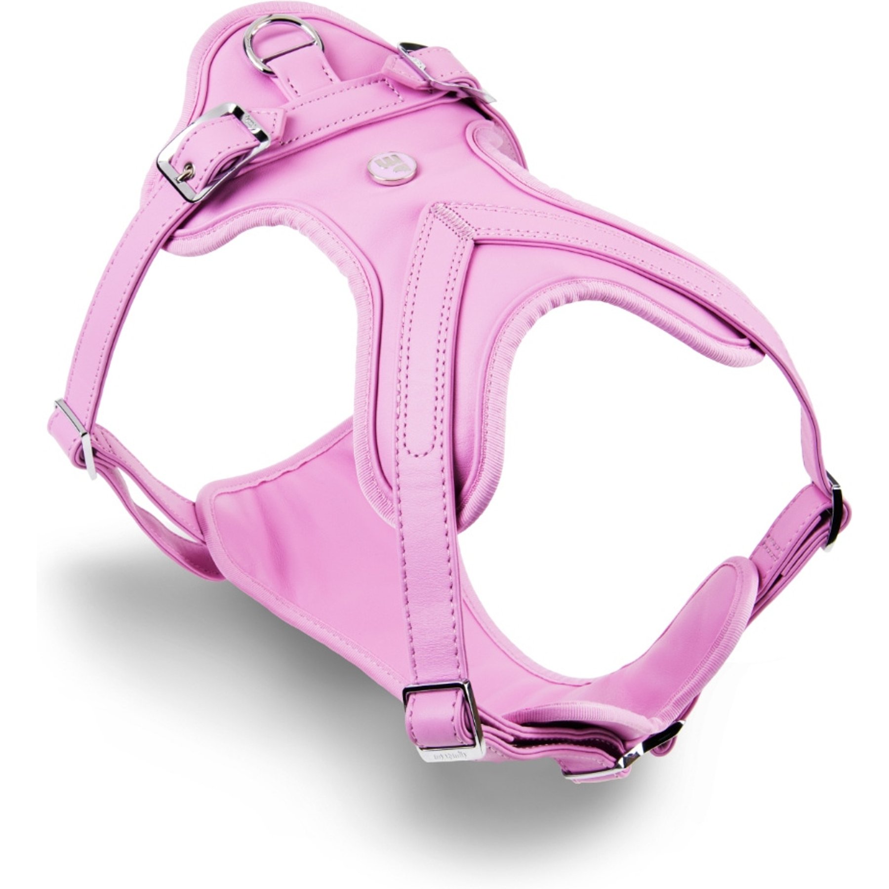 myfamily Hermitage Leather Dog Harness, Pink, X-Large: 32 to 44-in chest