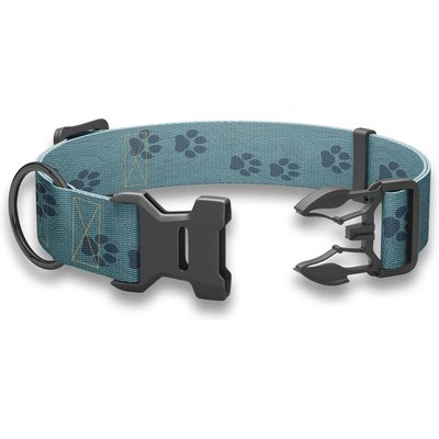 Wingo Outdoors Wingo Outdoors Coosa Dog Collar, Topo Tracks Blue, Large: 21 to 29-in neck, 1 1/2-in wide