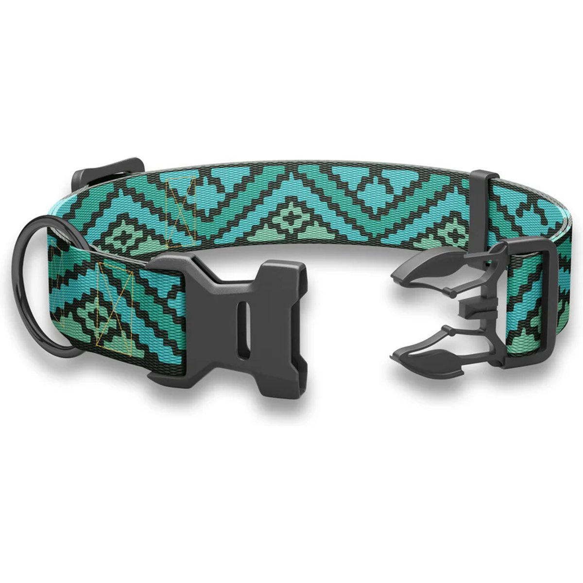 Wingo Outdoors Coosa Dog Collar, Azure, Large: 21 to 29-in neck, 1 1/2-in wide