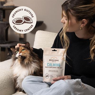 Show full view: Rocco & Roxie Supply Co. Chicken Flavored Calming Chew Supplement for Cats, 3.7-oz bag slide 4 of 9