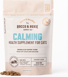 Rocco & Roxie Supply Co. Chicken Flavored Calming Chew Supplement for Cats, 3.7-oz bag