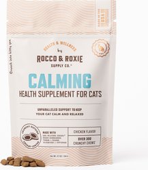 Rocco & Roxie Supply Co. Chicken Flavored Calming Chew Supplement for Cats, 3.7-oz bag