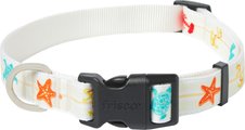 Frisco Coastal Sea Creature Ivory Dog Collar, L/XL: 18 to 26-in neck, 1-in wide