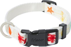 Frisco Coastal Sea Creature Ivory Dog Collar, S: 10 to 14-in neck, 5/8-in wide