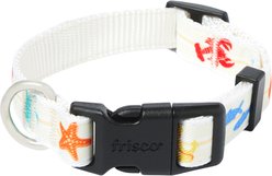 Frisco Coastal Sea Creature Ivory Dog Collar, XS: 8 to 12-in neck, 5/8-in wide