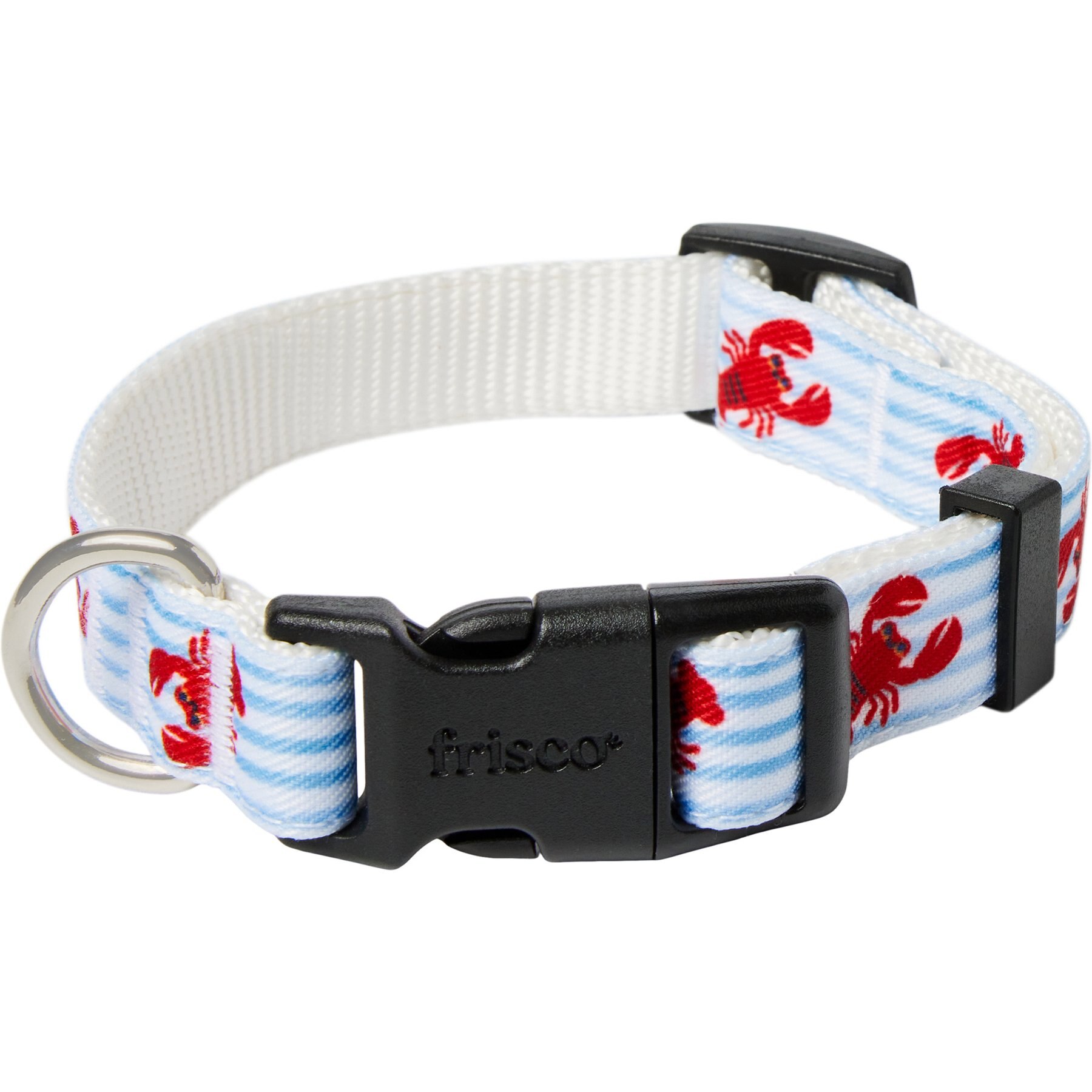 Frisco Coastal Lobster Dog Collar, XS: 8 to 12-in neck, 5/8-in wide