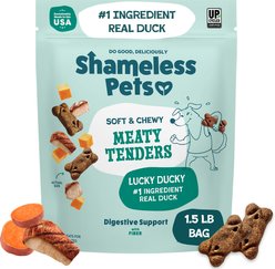 Shameless Pets Lucky Ducky Meaty Tenders Grain-Free Soft & Chewy Dog Treats, 1.5-lb bag slide 1 of 7