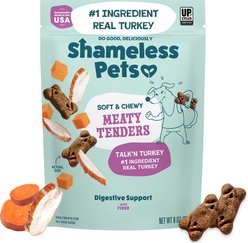 Shameless Pets Talk'n Turkey Meaty Tenders Grain-Free Soft & Chewy Dog Treats, 8-oz bag