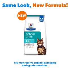 Hill's Prescription Diet t/d Dental Care Chicken Flavor Dry Cat Food, 8.5-lb bag slide 2 of 9