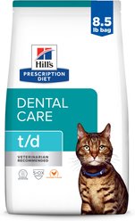 Hill's Prescription Diet t/d Dental Care Chicken Flavor Dry Cat Food, 8.5-lb bag