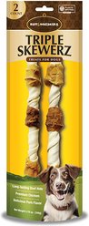 Ruff & Whiskerz Triple Skewerz Jumbo Dog Rawhide Treats, 2 count slide 1 of 4