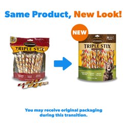 Ruff & Whiskerz Triple Stix Dog Rawhide Treats, 50 count slide 2 of 4