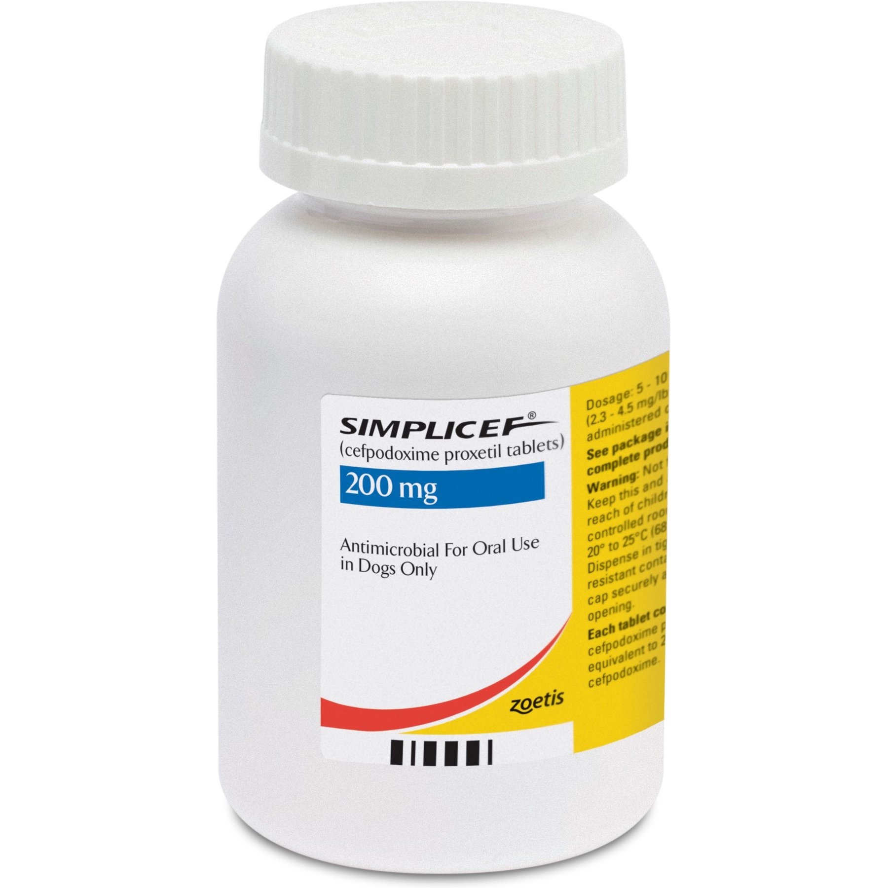 Simplicef (Cefpodoxime Proxetil) Tablets for Dogs, 200-mg, 30 tablets