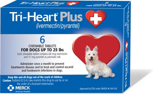 tri heart plus chewy TRI-HEART PLUS Chewable Tablet for Dogs, up to 25 lbs, (Blue Box) Easy  Refills Chewy Rx