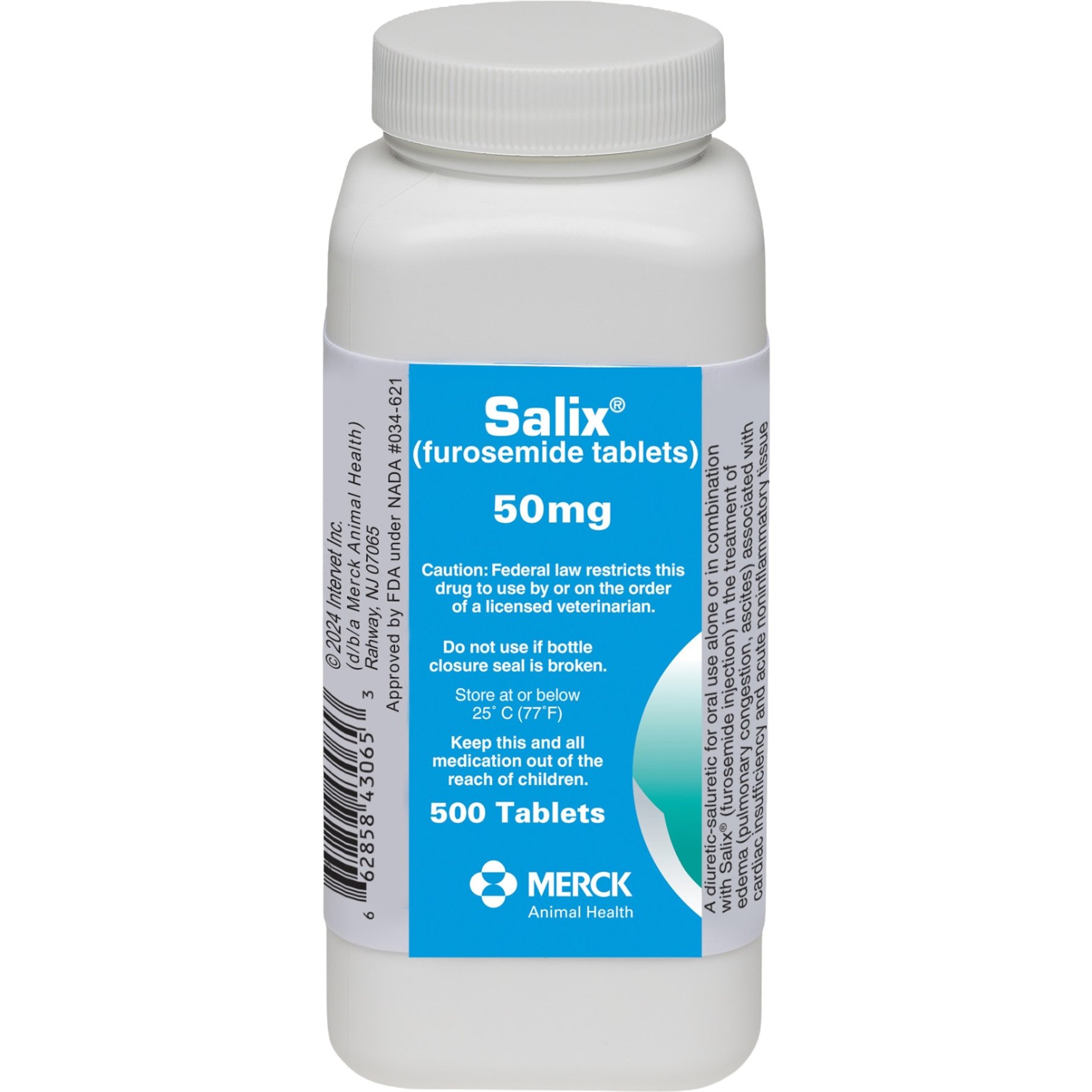 Salix (Furosemide) Tablets for Dogs & Cats, 50-mg, 30 tablets