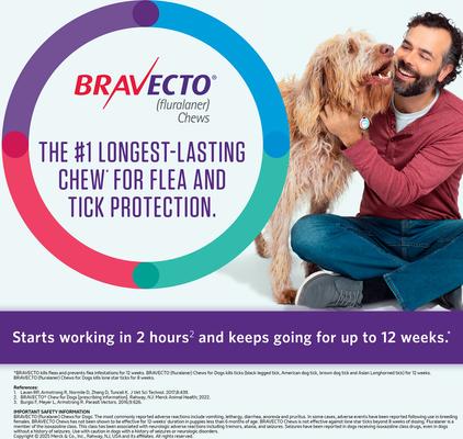 Show full view: Bravecto Chew for Dogs, 44-88 lbs, (Blue Box), 1 Chew (12-wks. supply) slide 8 of 11