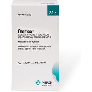 Otomax (Gentamicin / Betamethasone / Clotrimazole) Otic Ointment for Dogs, 30-g