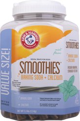 Arm & Hammer Products Smoothies Stick Shape Value Bucket Medium Mint Flavor Dental Dog Treats, 3.3-lb bag, 57 count