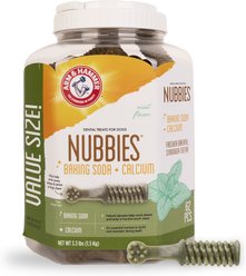 Arm & Hammer Products Nubbies Value Bucket Mint Flavor Dental Dog Treats, 62 count