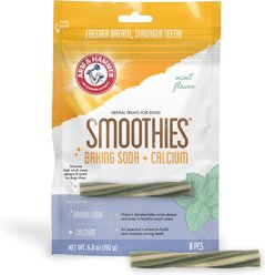 Arm & Hammer Products Smoothies Stick Shape Medium Mint Flavor Dental Dog Treats, 7-oz bag, 8 count slide 1 of 7