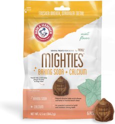 Arm & Hammer Products Mighties By Treadz Gargantuan Gorilla Mint Flavor Dental Dog Treats, 6.5-oz bag, 6 count