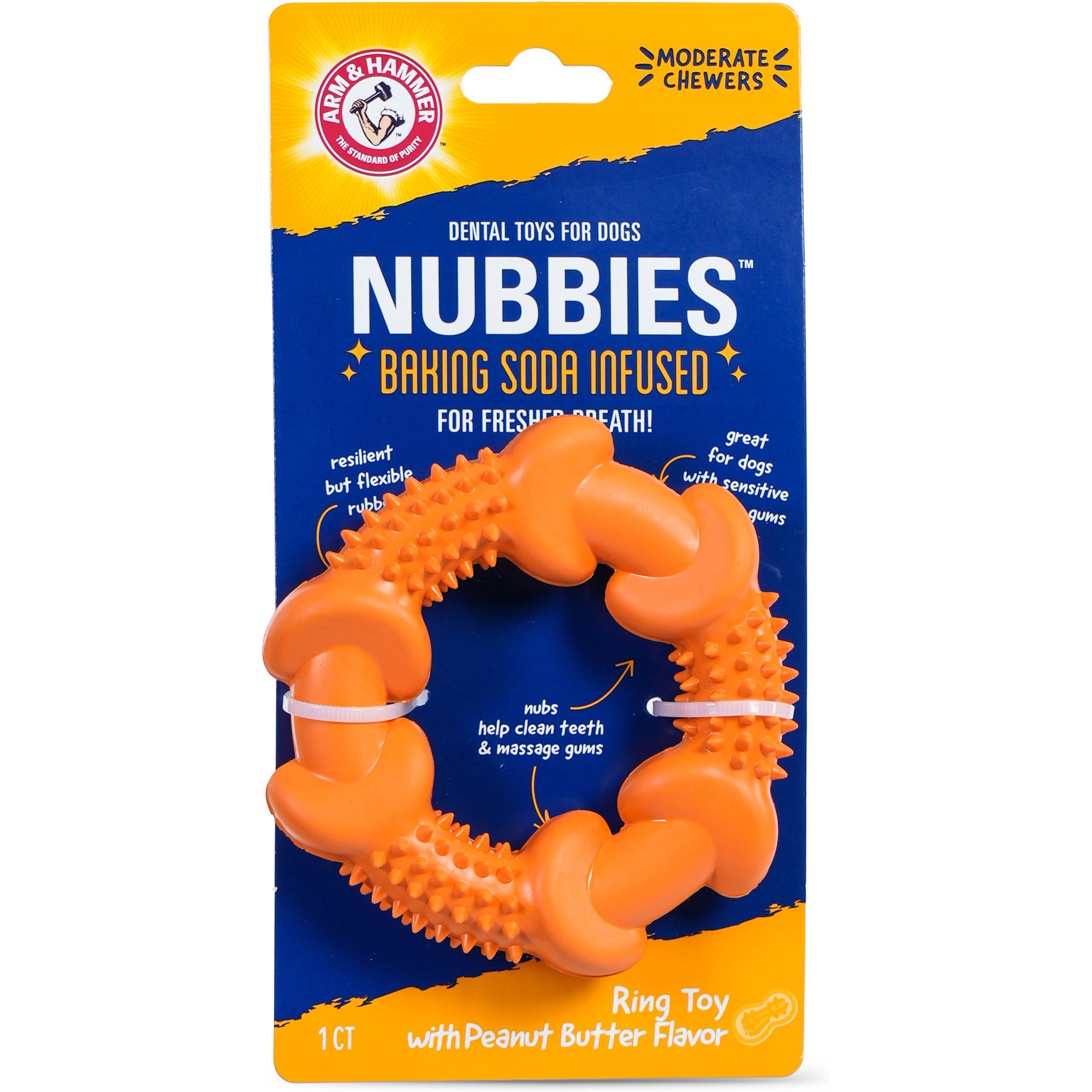 Arm & Hammer Products Nubbies Rubber Ring Dental Dog Toy