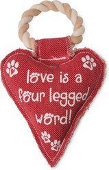Pavilion Heart Love Canvas Dog Toy