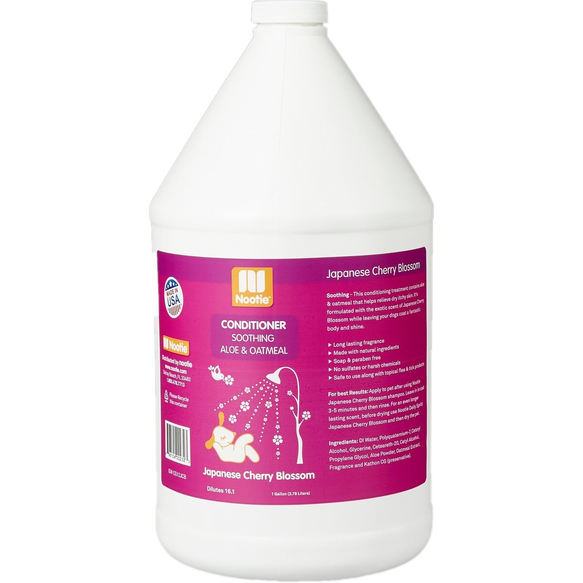 Nootie Japanese Cherry Blossom Soothing Conditioner for Dogs, 1-gal