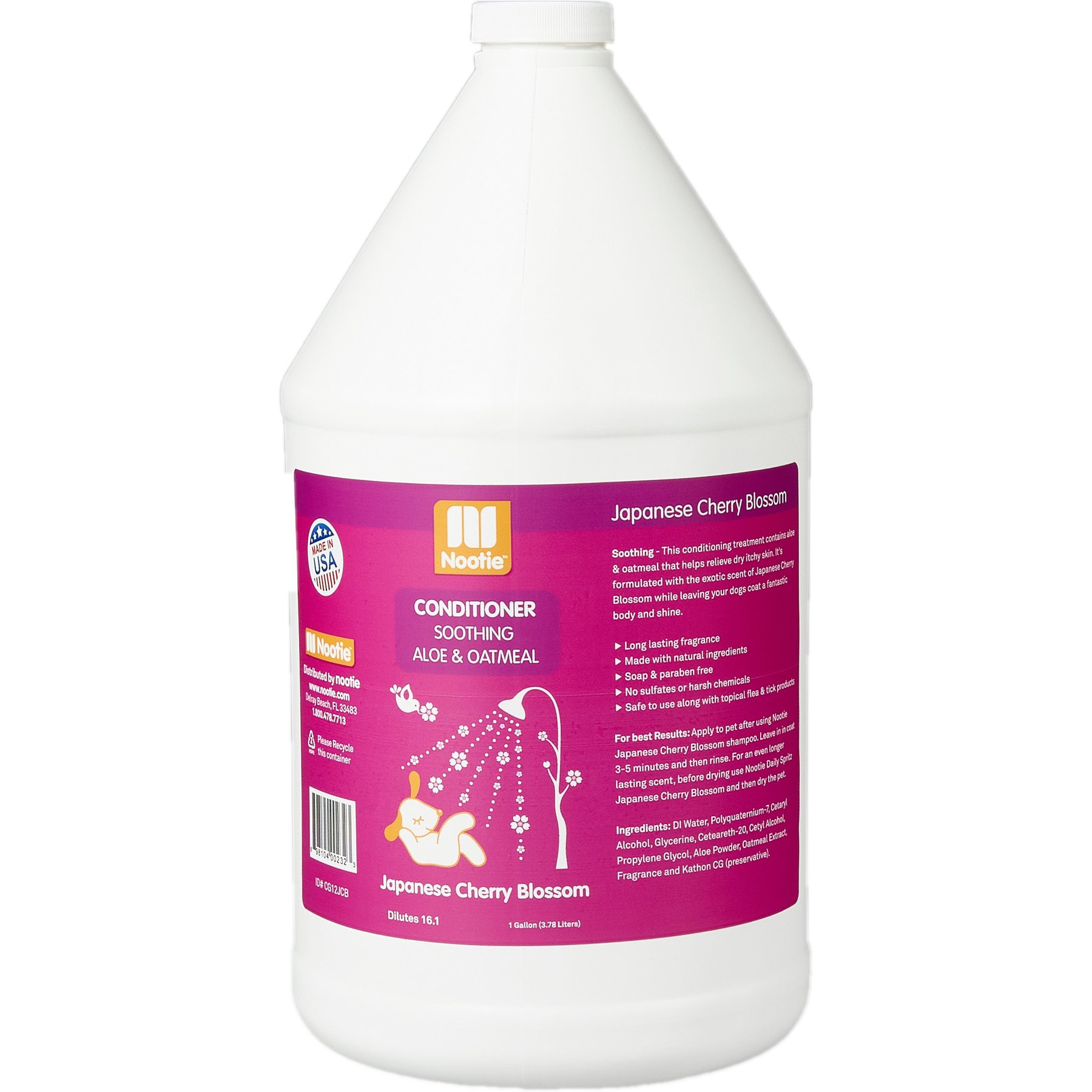 Nootie Japanese Cherry Blossom Soothing Conditioner for Dogs, 1-gal