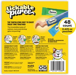 Temptations Creamy Puree Mix-Ups Variety Pack Lickable Cat Treats, 0.42-oz tube, pack of 48 slide 2 of 8