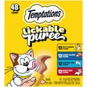 Temptations Creamy Puree Variety Pack Lickable Cat Treats, 0.425-oz pouch, pack of 48