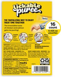 Temptations Creamy Puree Salmon & Chicken Variety Pack Lickable Cat Treats, 0.425-oz, 16 count slide 2 of 8