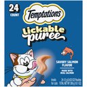 Temptations Creamy Puree with Salmon Lickable Cat Treats, 0.425-oz pouch, 24 count