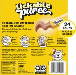 Temptations Creamy Puree with Chicken Lickable Cat Treats, 0.42-oz pouch, 24 count slide 2 of 8
