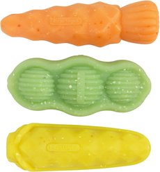 Pupstages Flex-Force Multi-Texture & Scent Veggie Durable Chew Floating Dog Toys, Multicolor, Small, 3 count