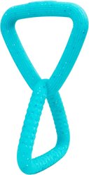 Pupstages Flex-Force Blueberry-Apple Scent Fetch & Tug-of-War Dual Handle Floating Dog Toy, Blue, Large: 10.4 x 5.9 x 5.2-in