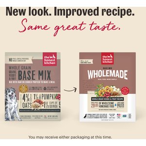 The Honest Kitchen Human Grade Wholemade Whole Grain, Veggie & Fruit Base Mix Dehydrated Dog Food, 7-lb box