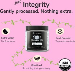 kin+kind Organic Cold-Pressed Coconut Oil Supplement for Dogs & Cats, 16-fl oz jar slide 2 of 9